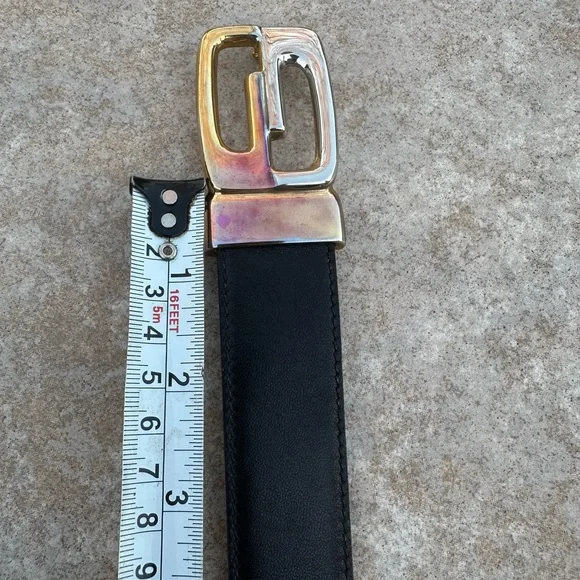 Vintage Gucci Parfums Gold Silver GG Belt